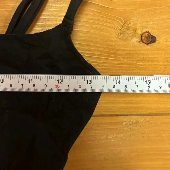 Black Womens bodysuit spandex stretchy snap‎ crotch adjustable straps flattering - Picture 2 of 9